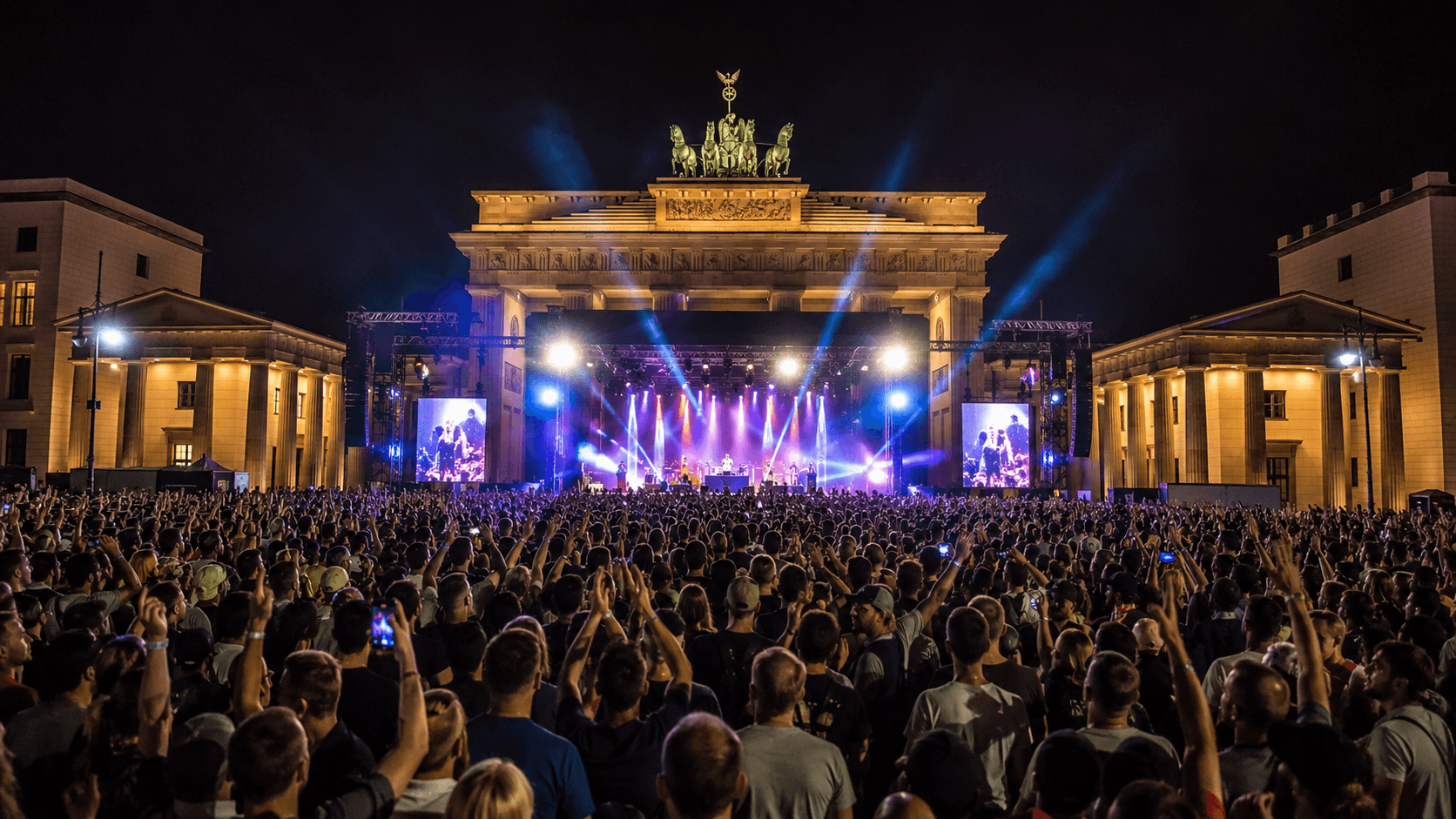 Live-Konzert vor dem Brandenburger Tor in Berlin