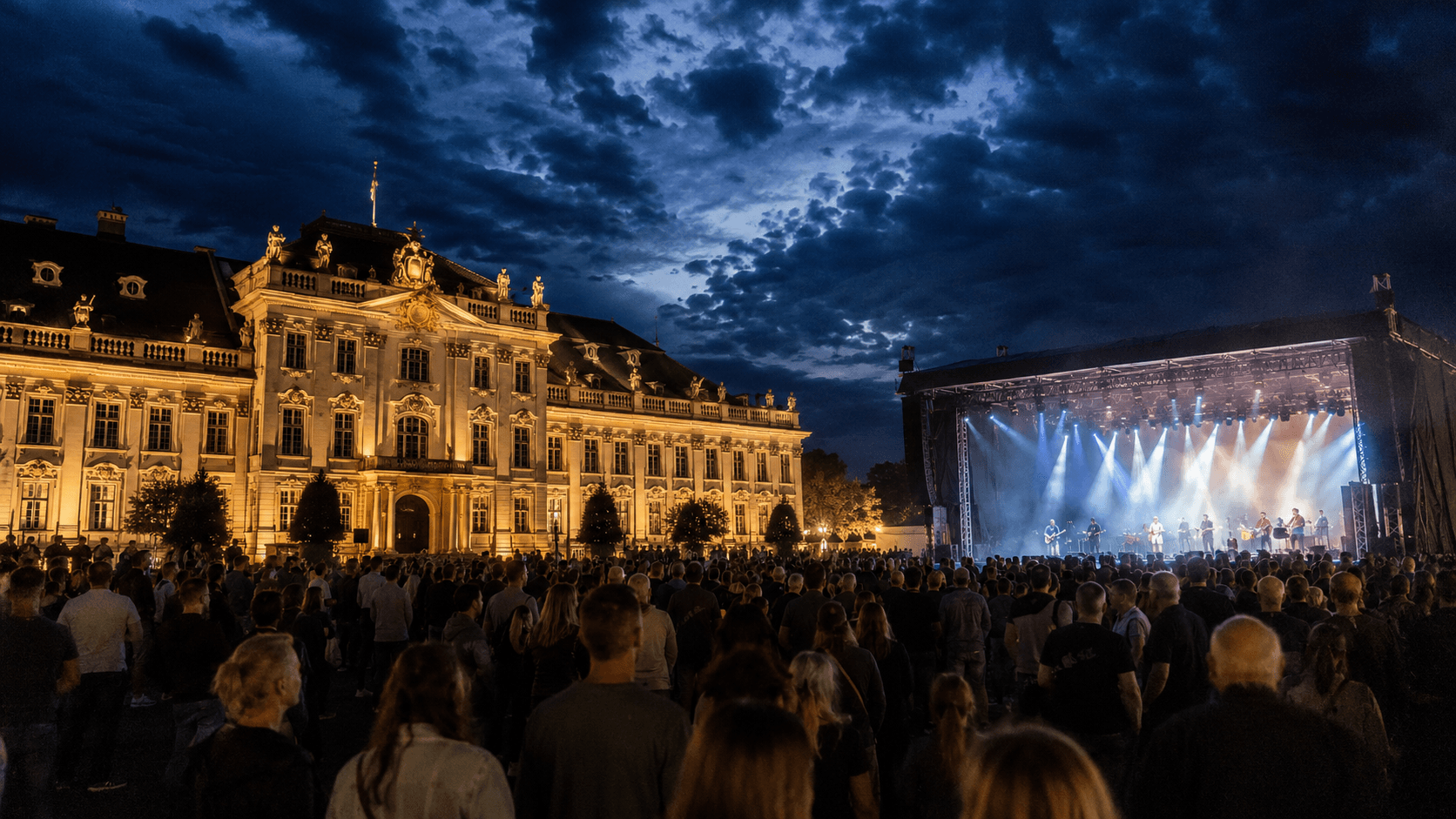 Live-Konzert in Brandenburg vor Schloss Sanssouci