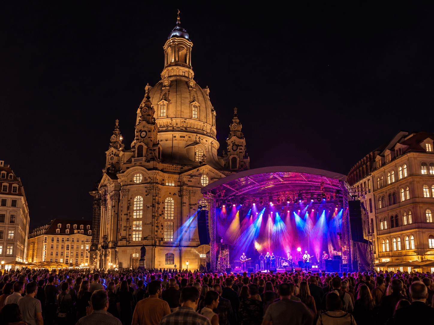 Live-Konzert in Dresden vor der Frauenkirche