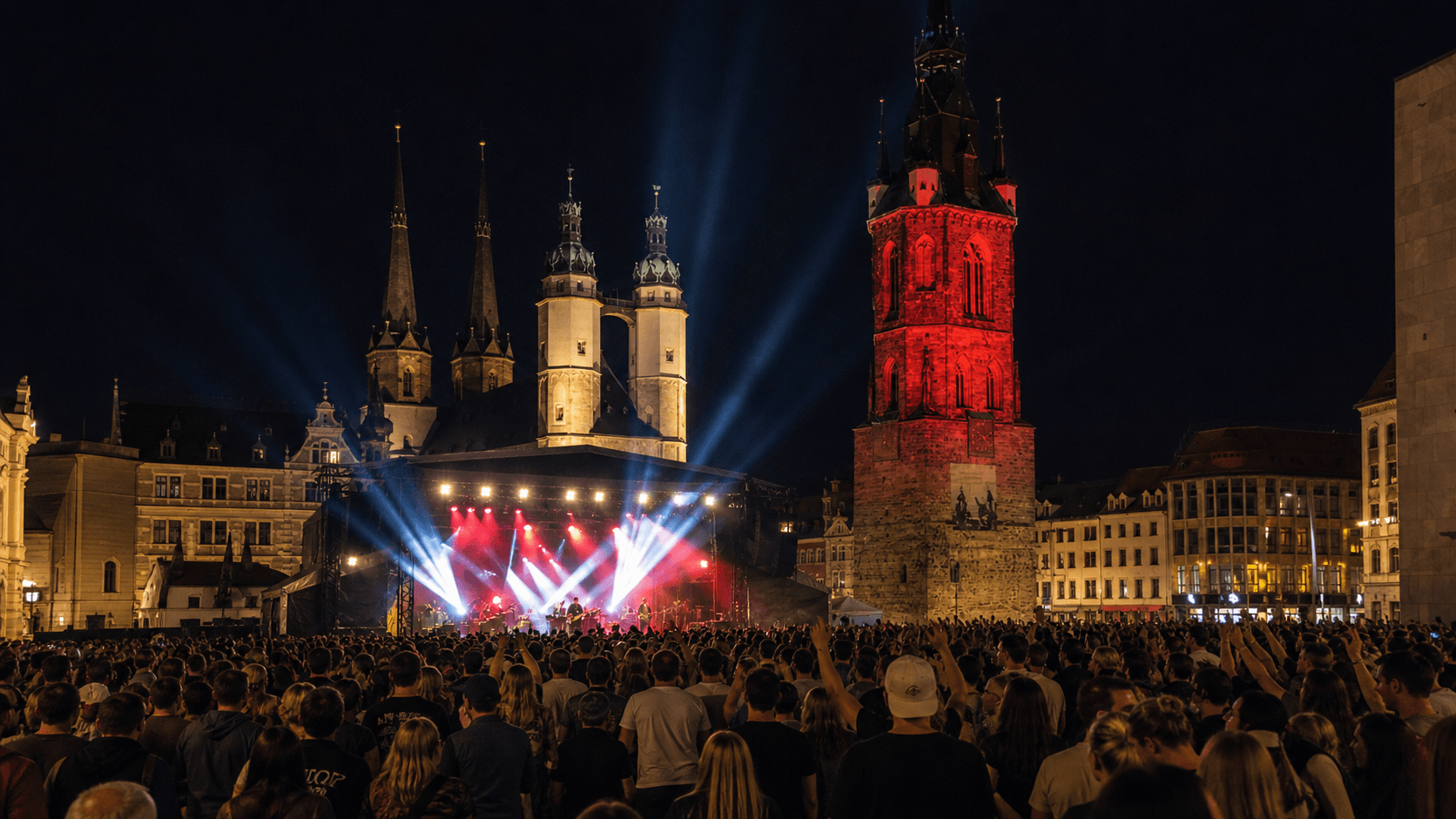 Live-Konzert auf dem Marktplatz in Halle (Saale)