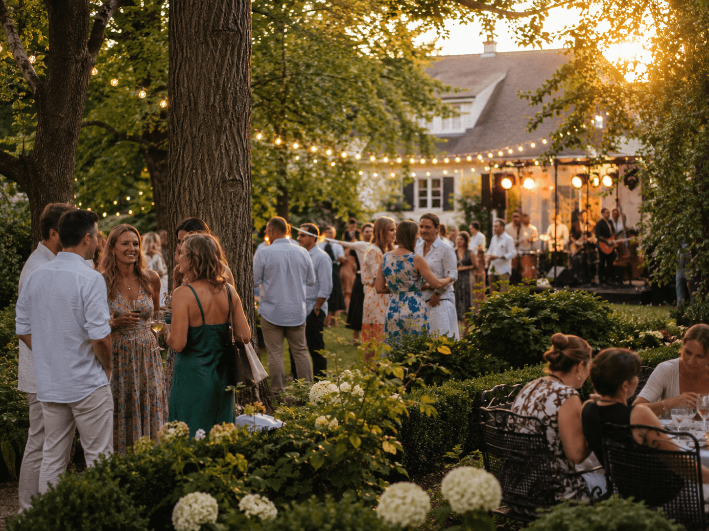 Sommerfest unter freiem Himmel mit Live-Band